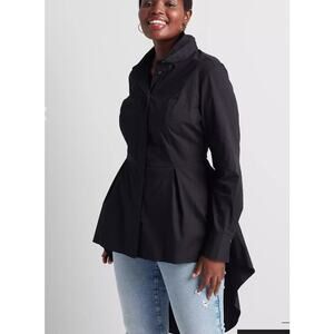 NWT LANE BRYANT Long Sleeve Long Sleeve Extreme Peplum Tunic size 24